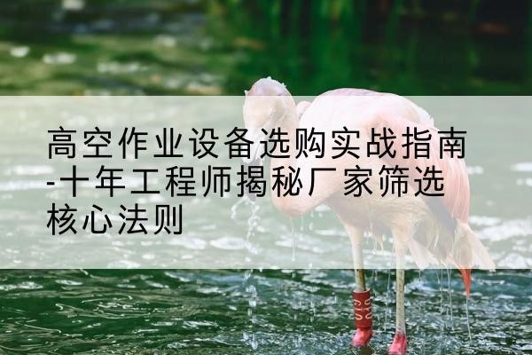 黄石港剪叉式升降机厂家-高空作业设备选购实战指南-十年工程师揭秘厂家筛选核心法则