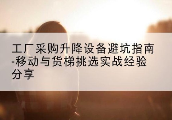 黄石港移动式升降机怎么选-工厂采购升降设备避坑指南-移动与货梯挑选实战经验分享