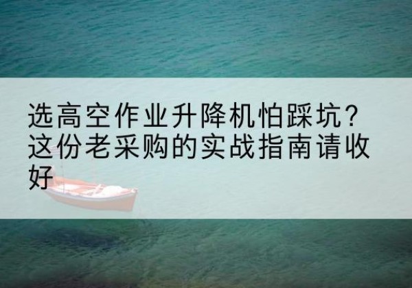黄石港高空作业升降机厂家推荐-选高空作业升降机怕踩坑？这份老采购的实战指南请收好